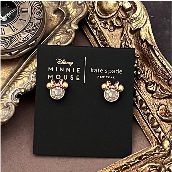 KATE SPADE • New York × Disney Minnie Mouse Brown Stone Earrings - Picture 7 of 7